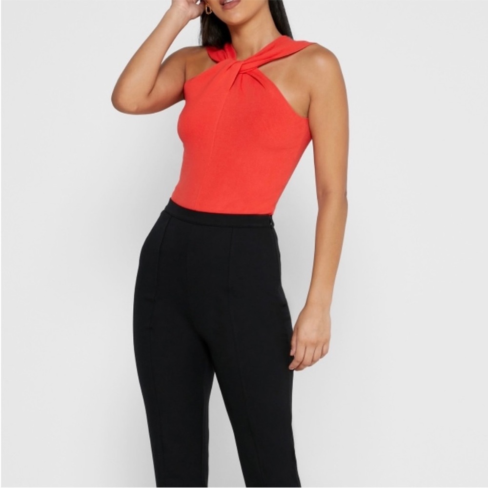 NWT Reiss Red Twist Neck Tank Top